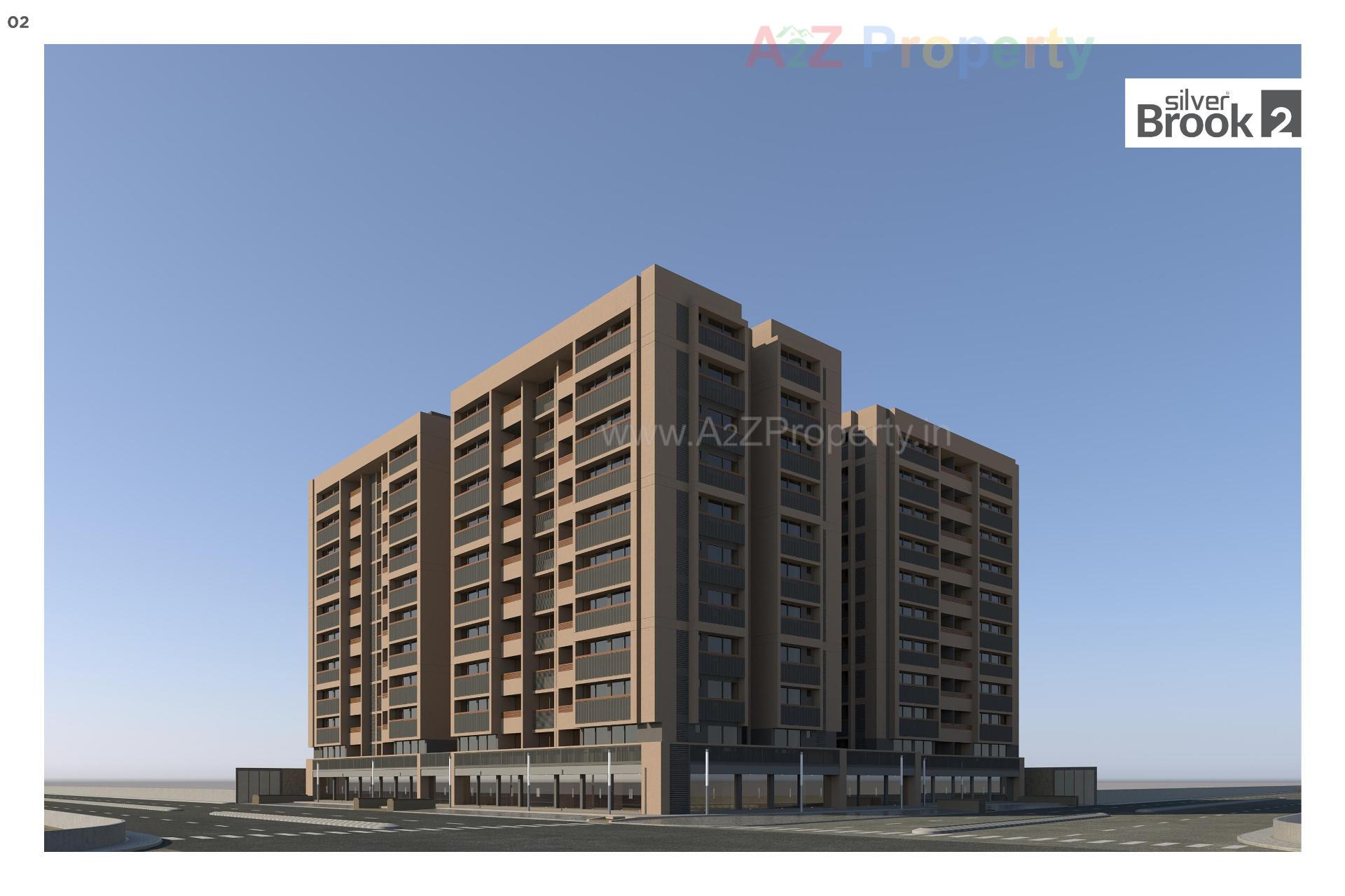 3D Elevation of real estate project Silver Brook located at Shilaj, Ahmedabad, Gujarat