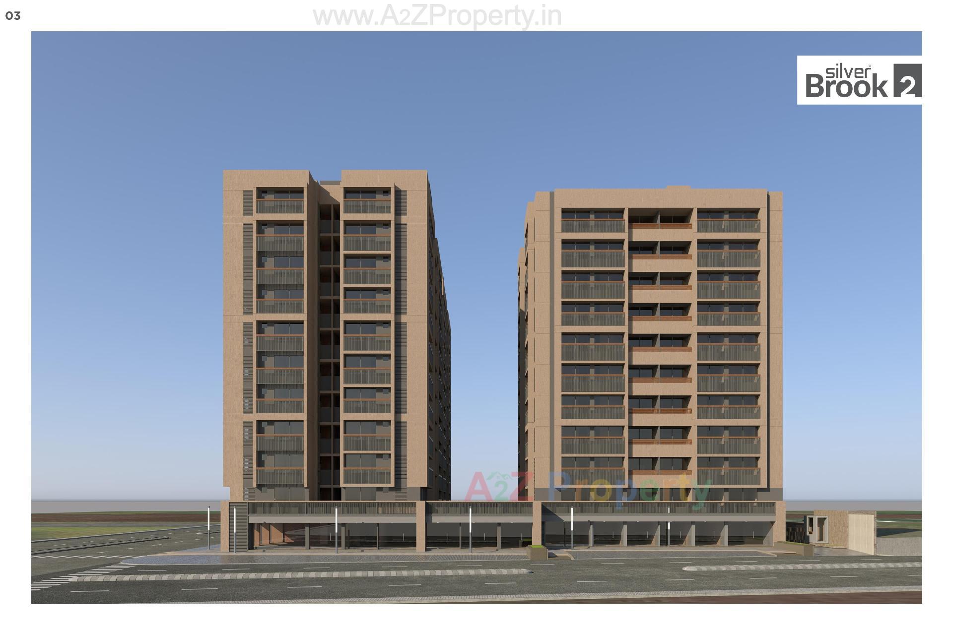 3D Elevation of real estate project Silver Brook located at Shilaj, Ahmedabad, Gujarat