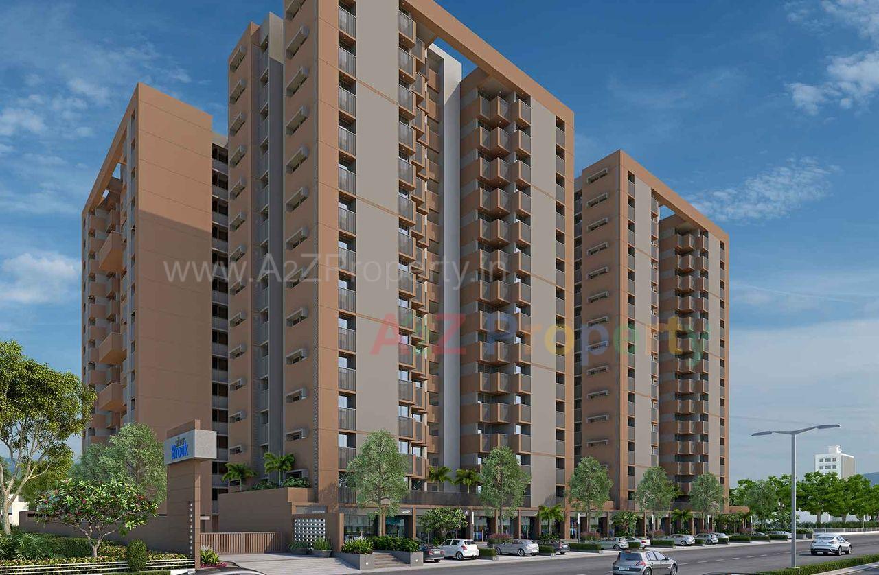 Left Corner View of real estate project Silver Brook located at Sola, Ahmedabad, Gujarat