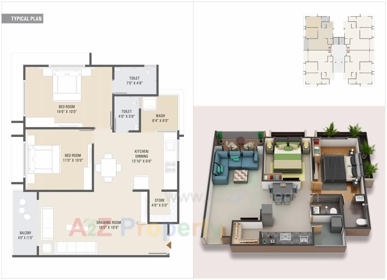 Layout of real estate project Silver Height located at Chiloda, Ahmedabad, Gujarat