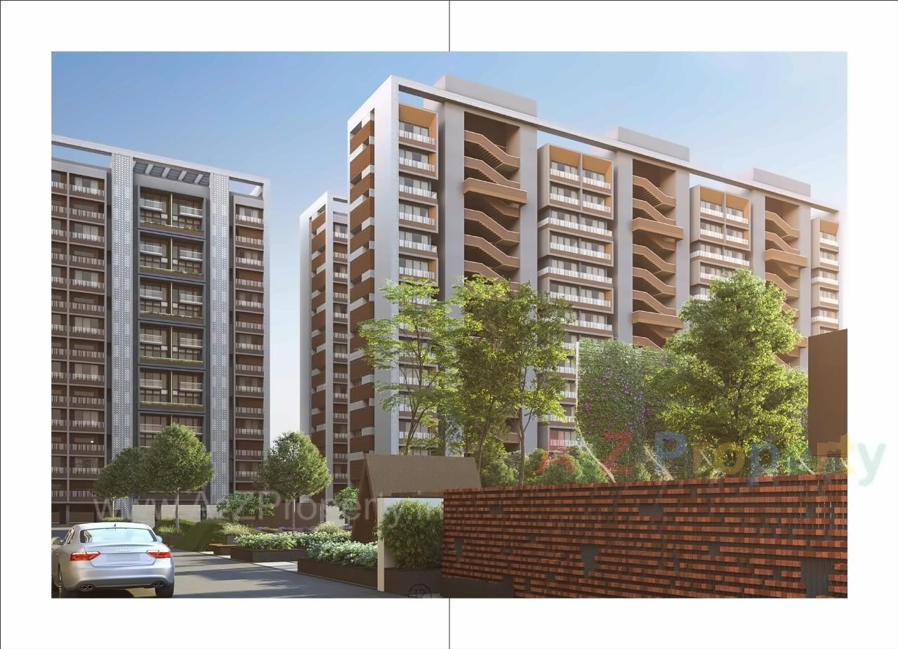 3D Elevation of real estate project Silver Luxuria located at Jagatpur, Ahmedabad, Gujarat