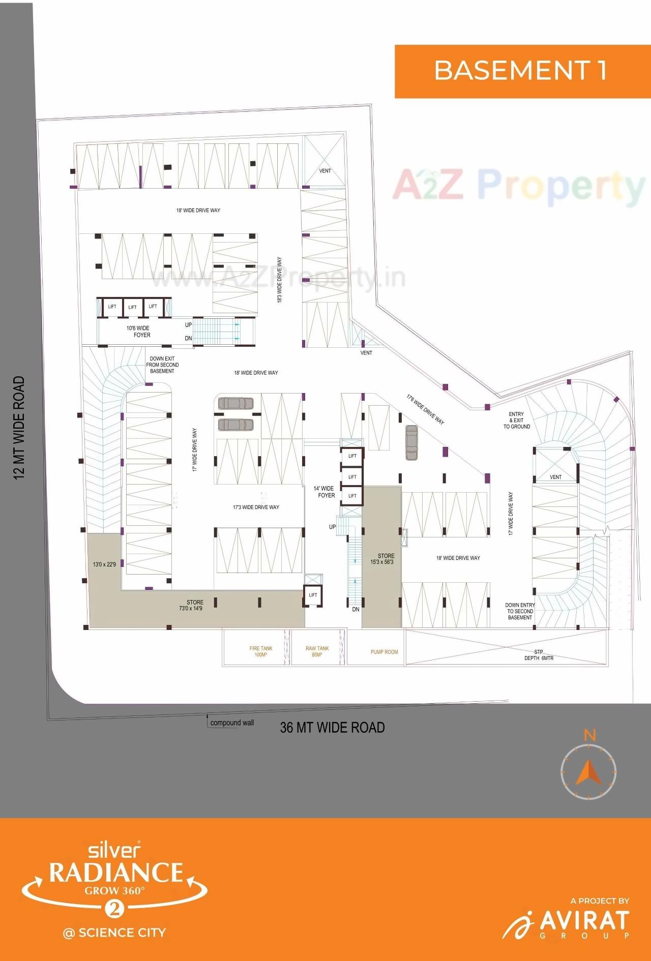 Layout of real estate project Silver Radiance located at Sola, Ahmedabad, Gujarat