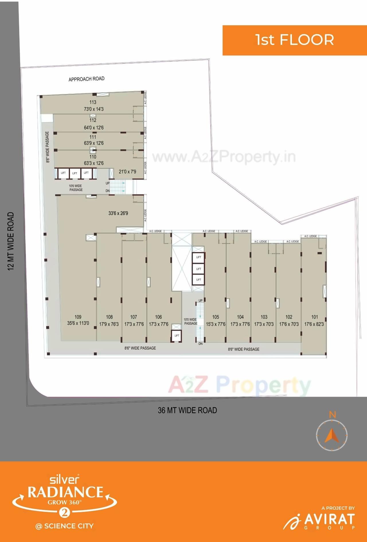 Layout of real estate project Silver Radiance located at Sola, Ahmedabad, Gujarat