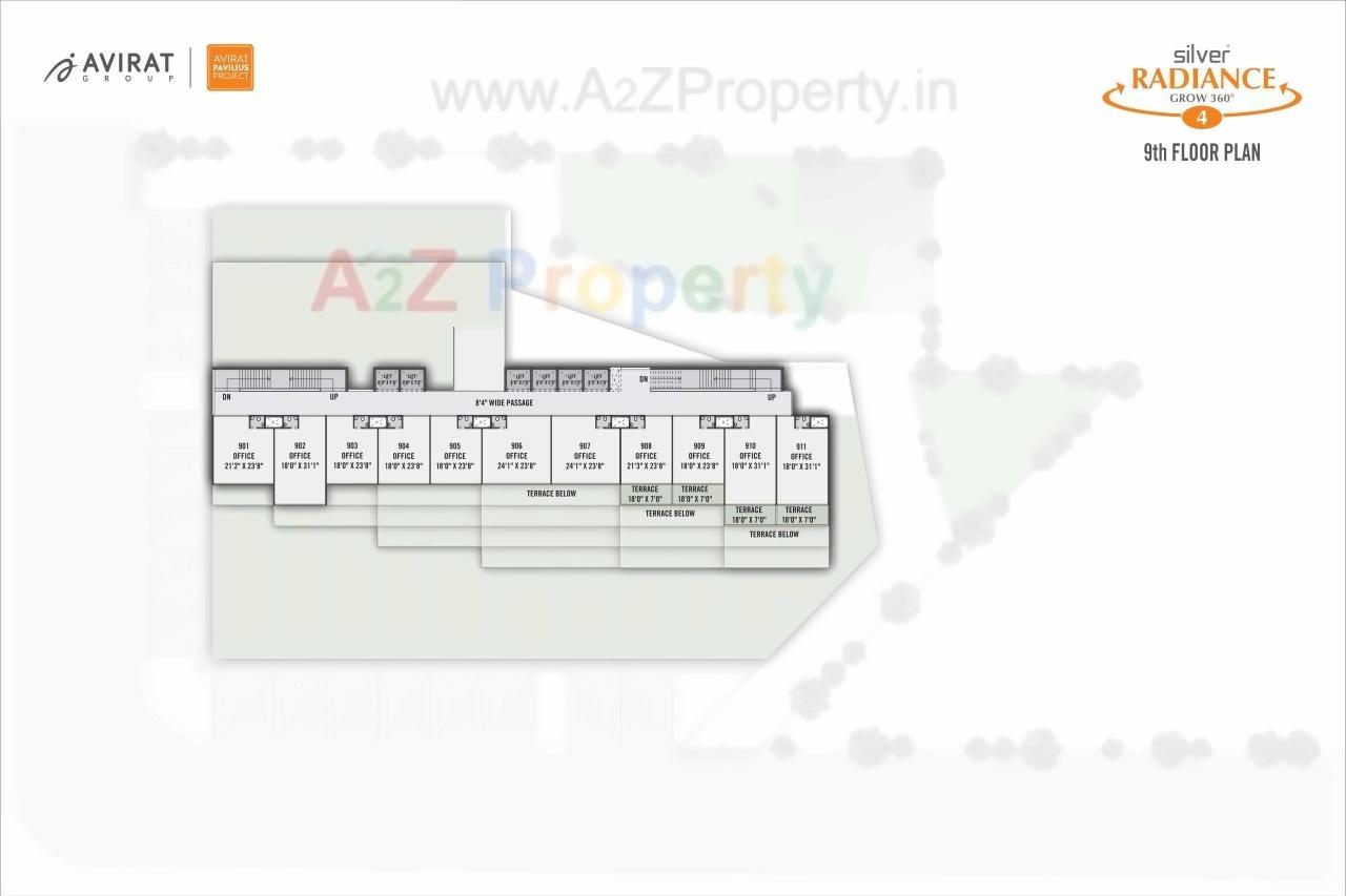 Layout of real estate project Silver Radiance located at Gota, Ahmedabad, Gujarat