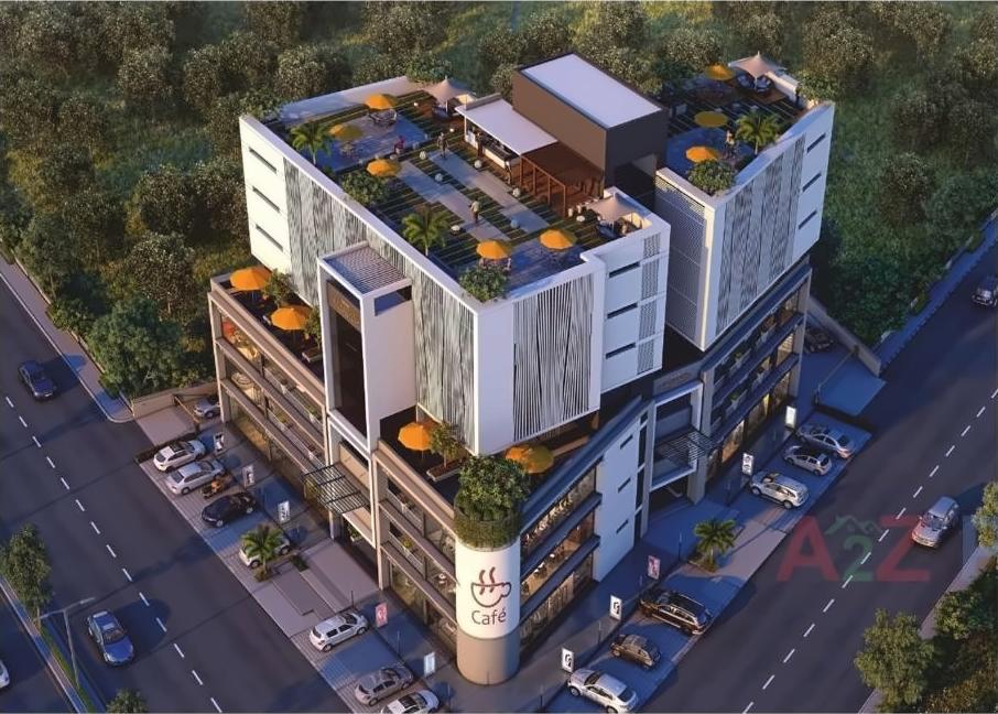 3D Elevation of real estate project Silver Radiance One located at Thaltej, Ahmedabad, Gujarat