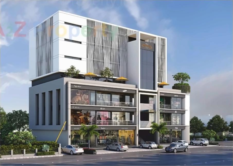 3D Elevation of real estate project Silver Radiance One located at Thaltej, Ahmedabad, Gujarat
