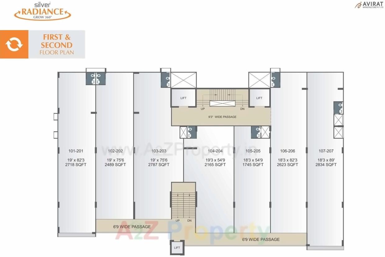 Layout of real estate project Silver Radiance located at City, Ahmedabad, Gujarat