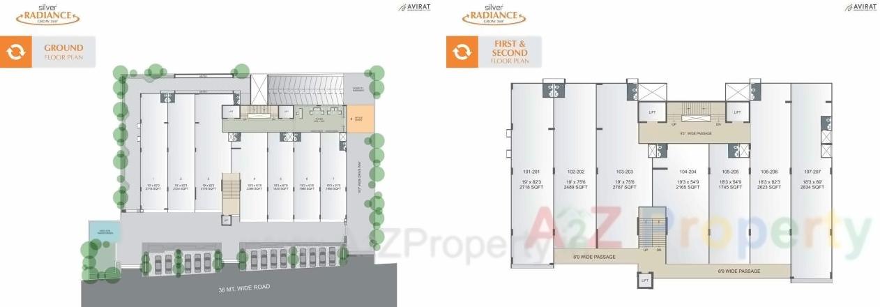 Layout of real estate project Silver Radiance located at City, Ahmedabad, Gujarat
