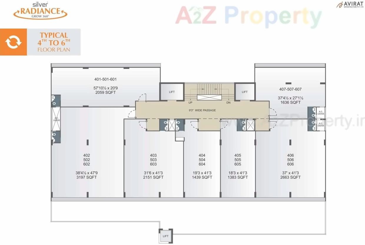 Layout of real estate project Silver Radiance located at City, Ahmedabad, Gujarat