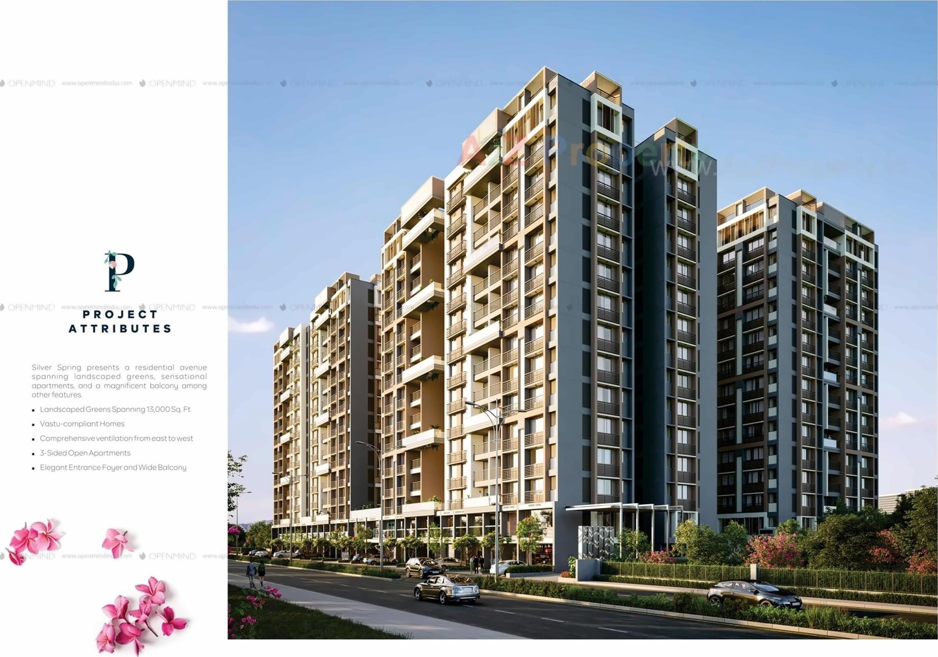 3D Elevation of real estate project Silver Spring located at Ahmedabad, Ahmedabad, Gujarat