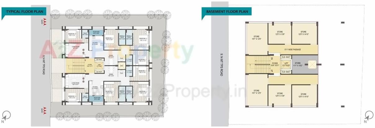 Layout of real estate project Simandhar Residency located at Paldi, Ahmedabad, Gujarat