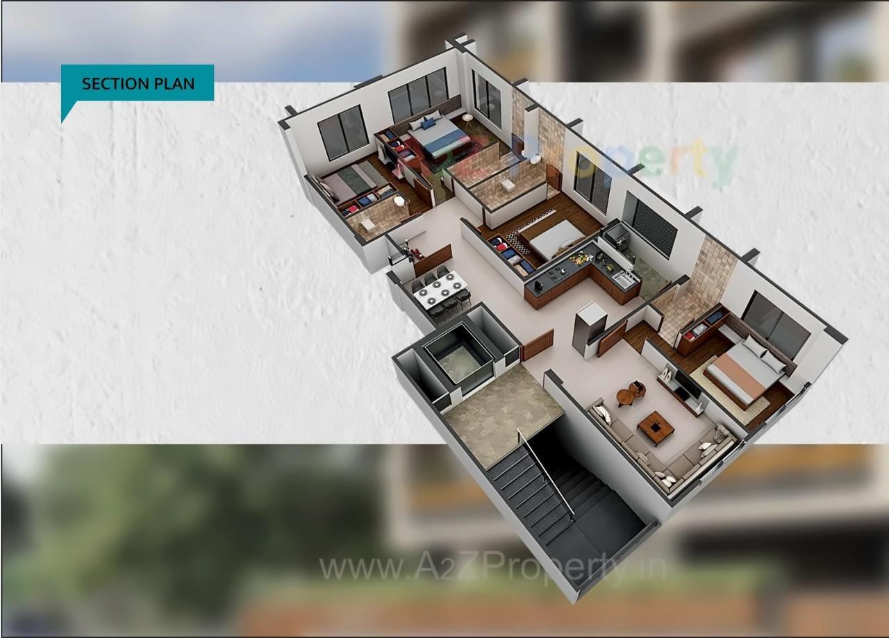 Layout of real estate project Simandhar Residency located at Paldi, Ahmedabad, Gujarat