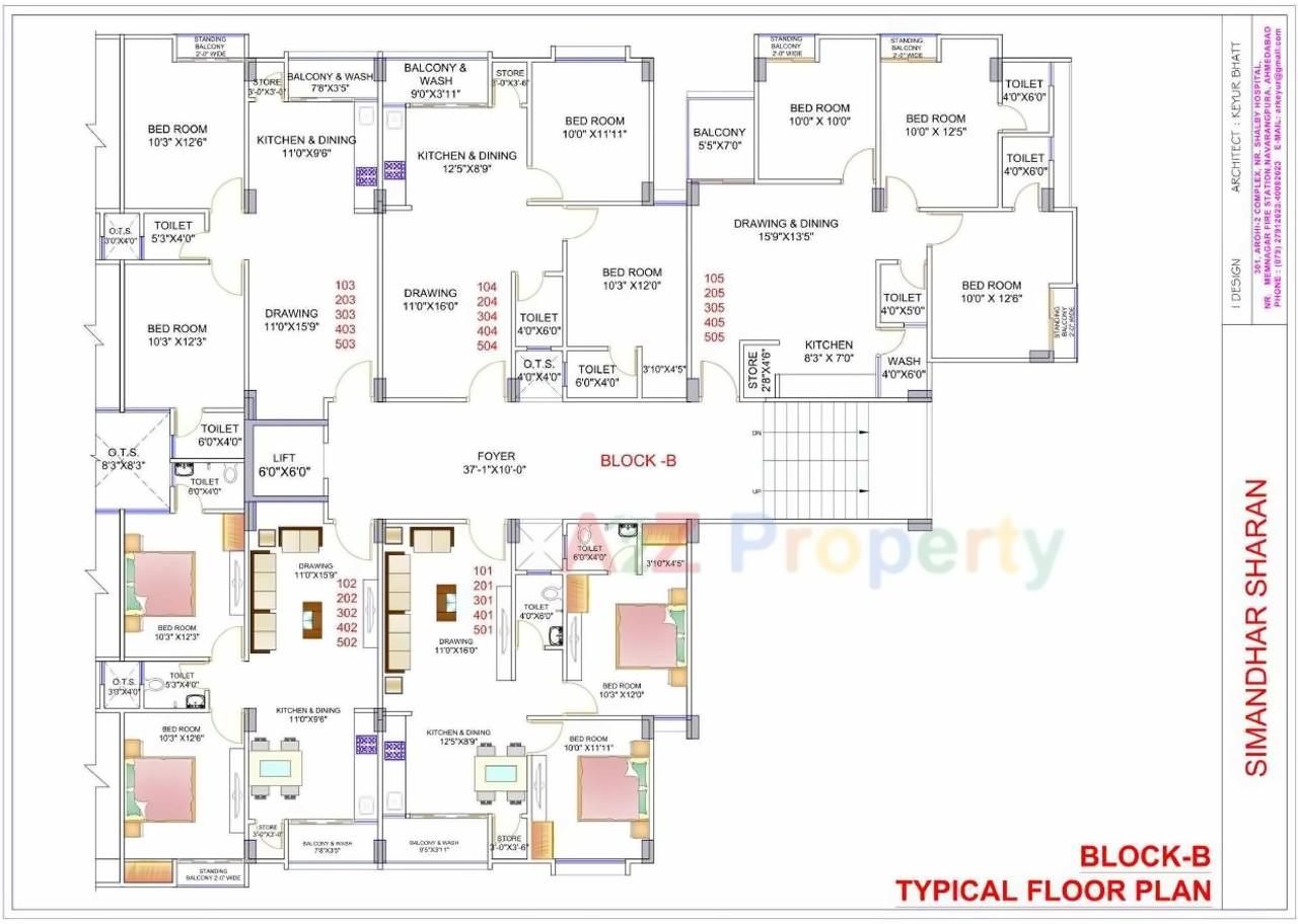 Layout of real estate project Simandhar Sharan located at Ghatlodiya, Ahmedabad, Gujarat