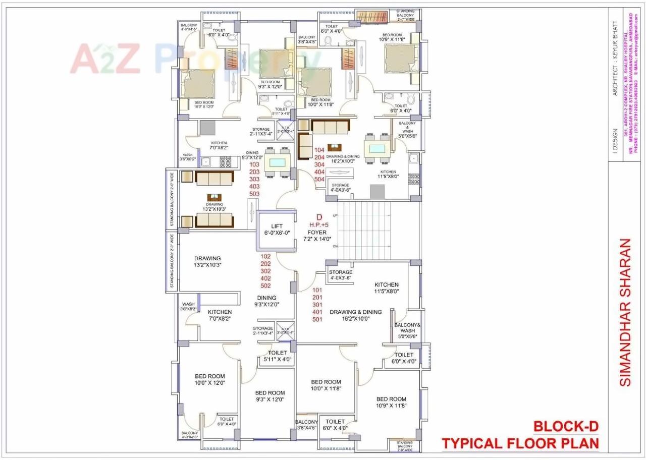 Layout of real estate project Simandhar Sharan located at Ghatlodiya, Ahmedabad, Gujarat