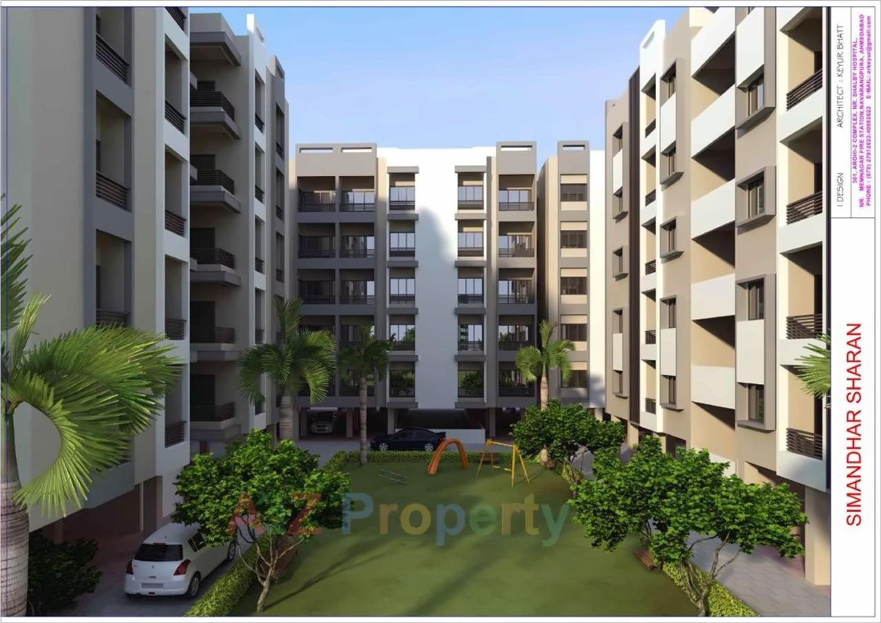 3D Elevation of real estate project Simandhar Sharan located at Ghatlodiya, Ahmedabad, Gujarat