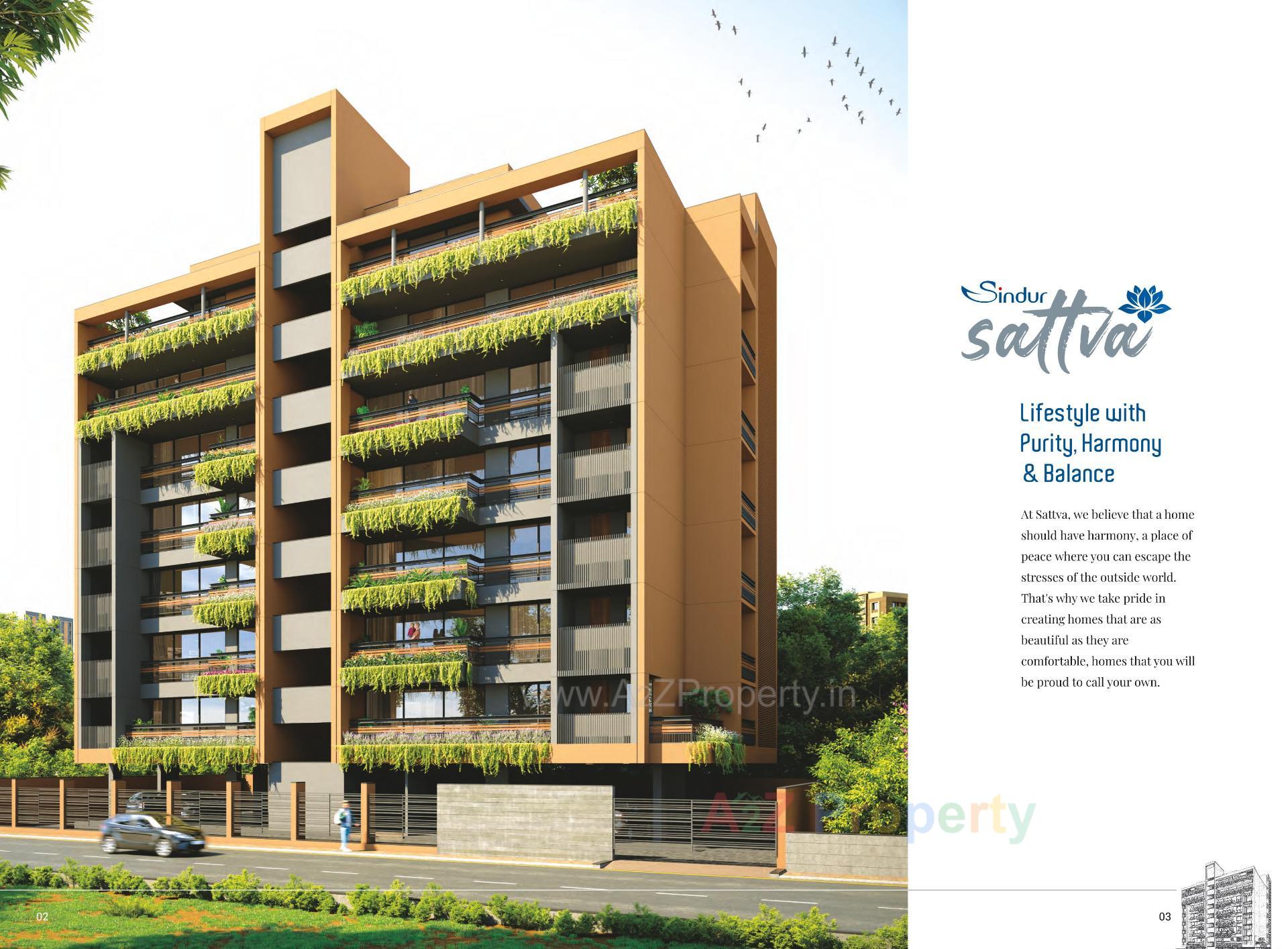 3D Elevation of real estate project Sindur Sattva located at Wadaj, Ahmedabad, Gujarat