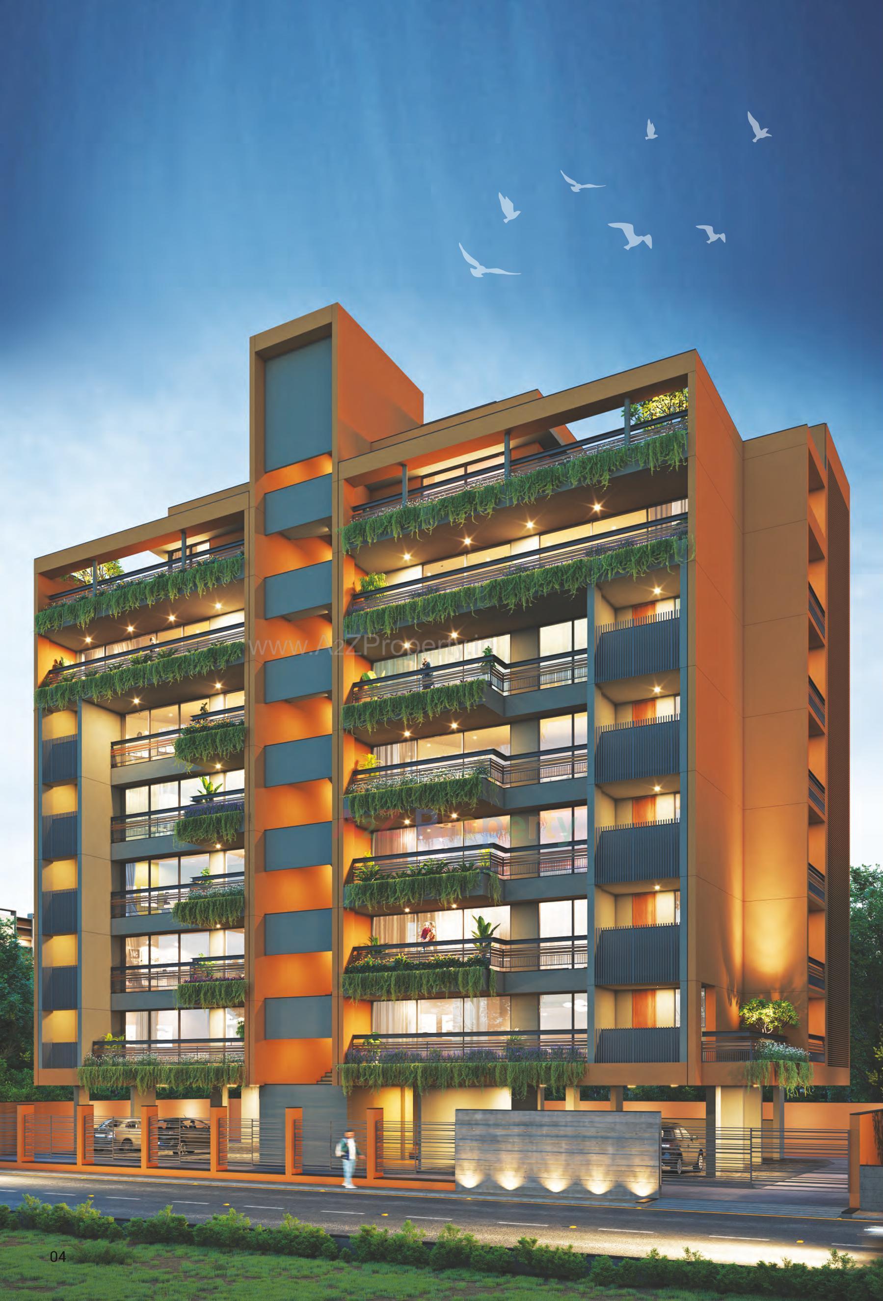 3D Elevation of real estate project Sindur Sattva located at Wadaj, Ahmedabad, Gujarat