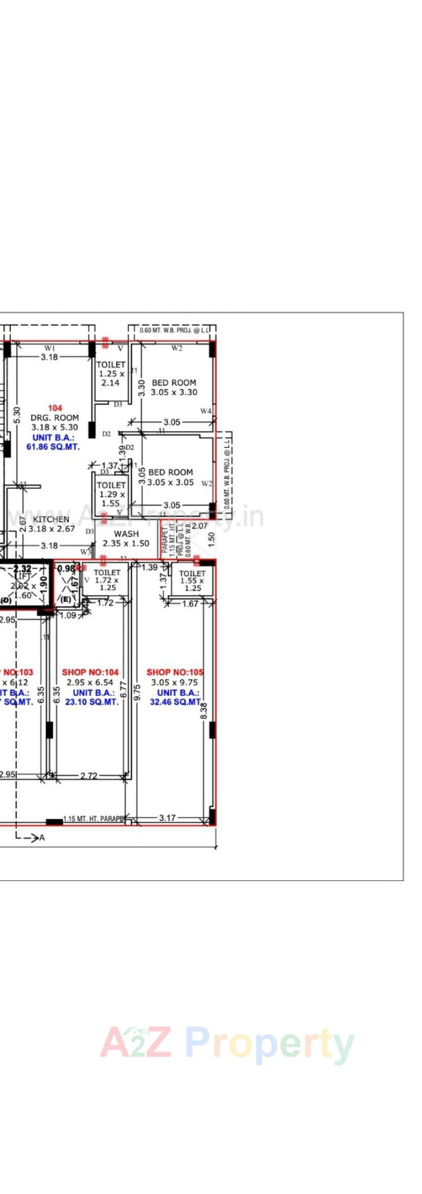 Layout of real estate project Sivanta Avenue located at Khokhara, Ahmedabad, Gujarat