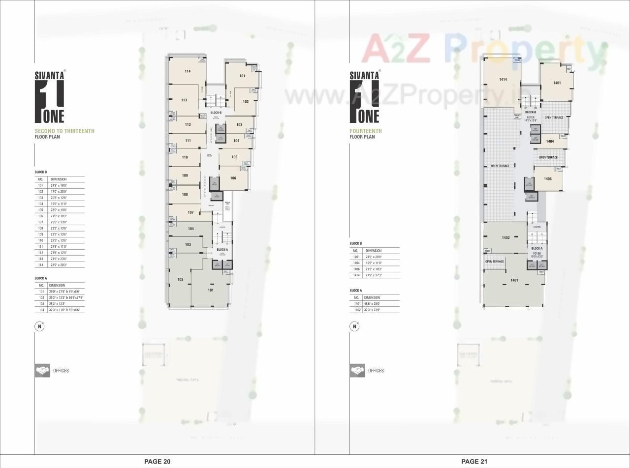 Layout of real estate project Sivanta One located at Sola, Ahmedabad, Gujarat