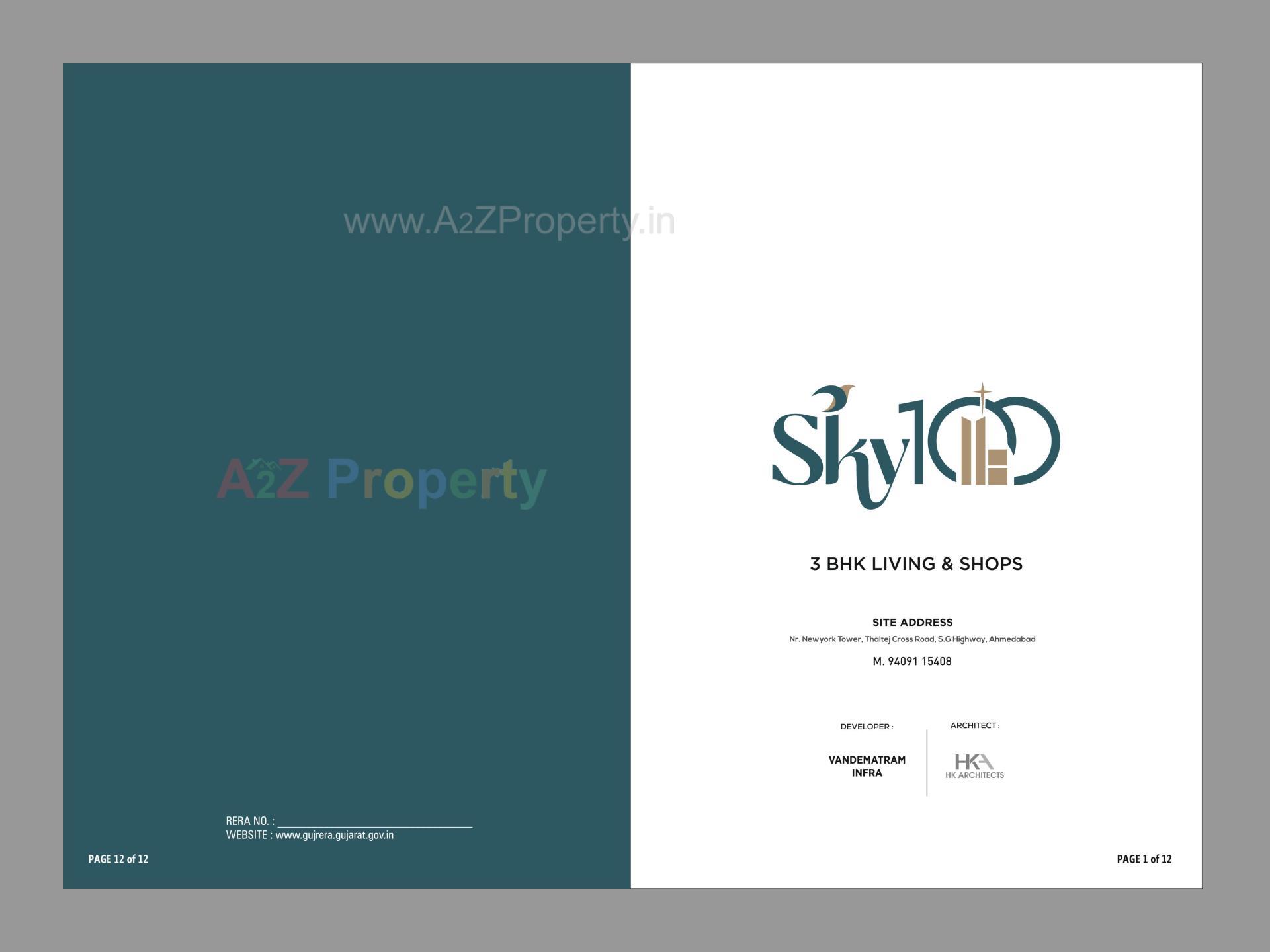  of real estate project Sky 100 located at Thaltej, Ahmedabad, Gujarat