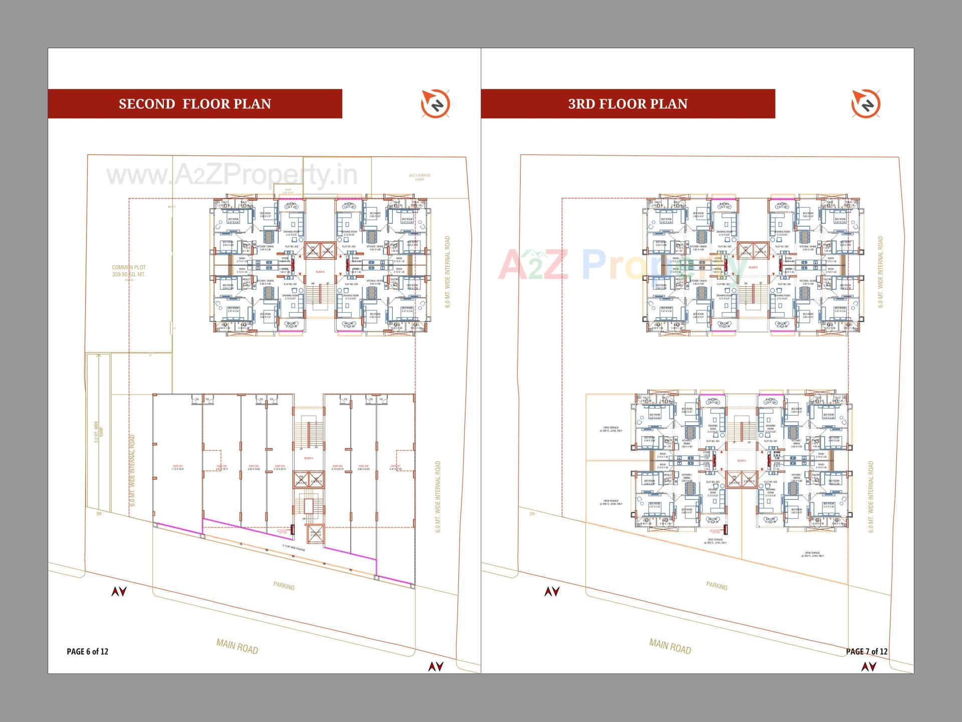 Layout of real estate project Sky 100 located at Thaltej, Ahmedabad, Gujarat