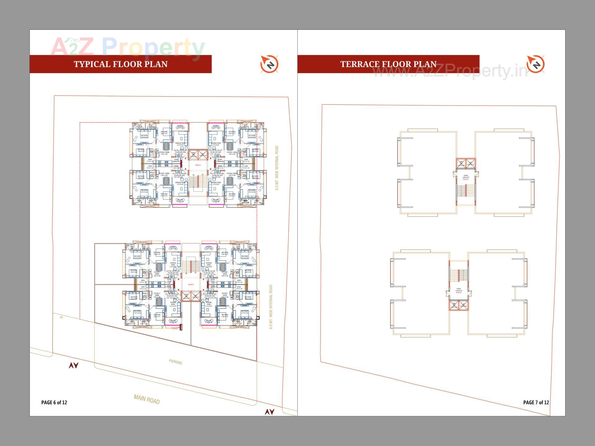 Layout of real estate project Sky 100 located at Thaltej, Ahmedabad, Gujarat