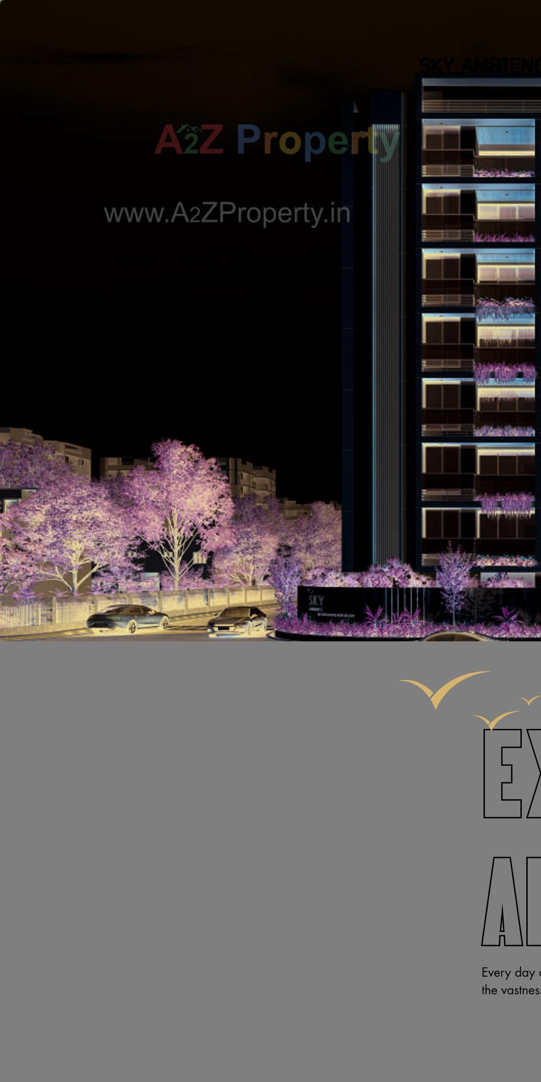 3D Elevation of real estate project Sky Ambience located at Paldi, Ahmedabad, Gujarat