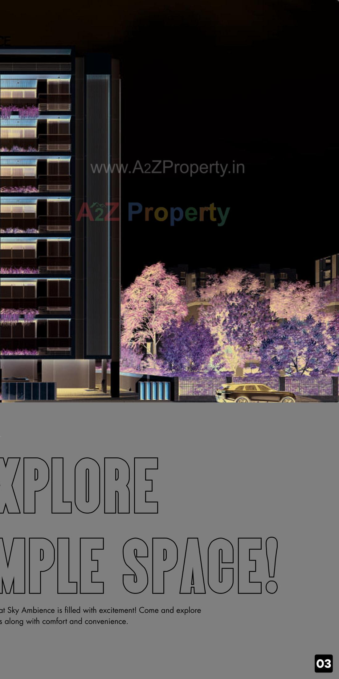 3D Elevation of real estate project Sky Ambience located at Paldi, Ahmedabad, Gujarat