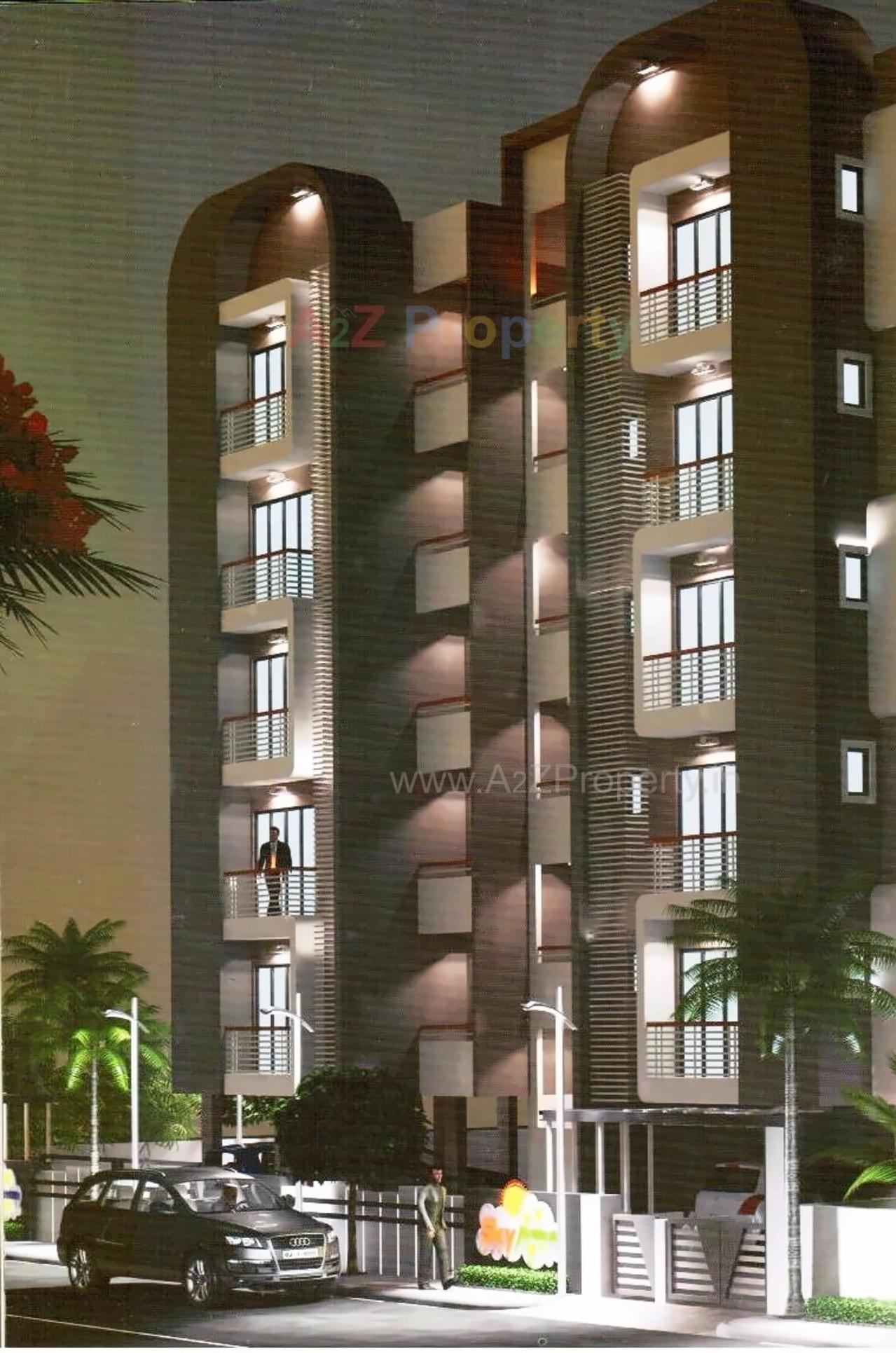 3D Elevation of real estate project Sky Avenue located at Sarkhej, Ahmedabad, Gujarat