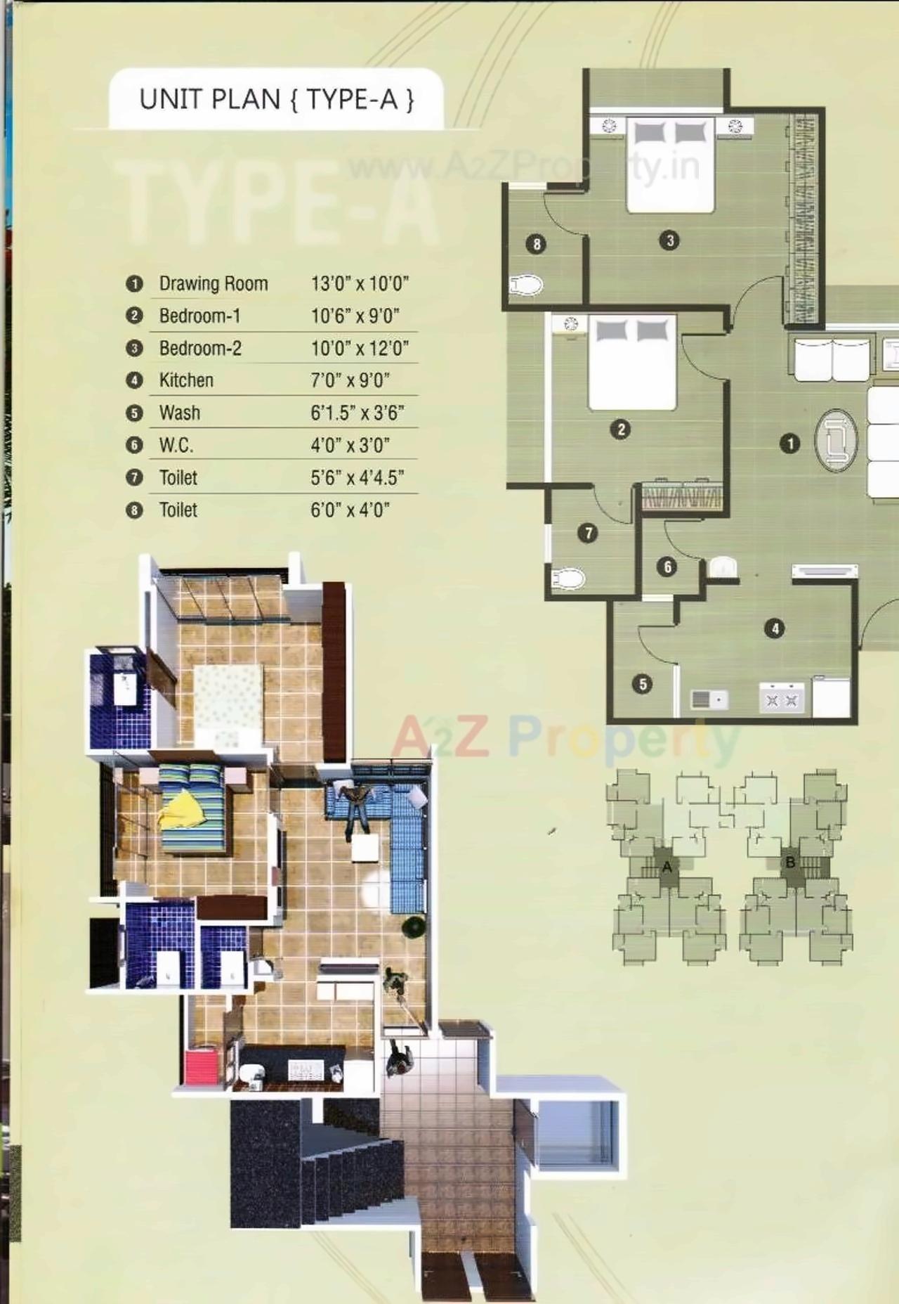 Layout of real estate project Sky Avenue located at Sarkhej, Ahmedabad, Gujarat