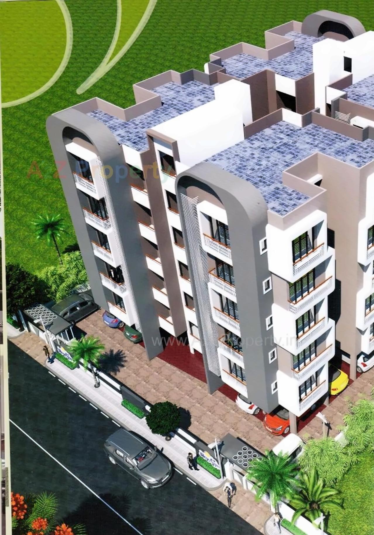 3D Elevation of real estate project Sky Avenue located at Sarkhej, Ahmedabad, Gujarat