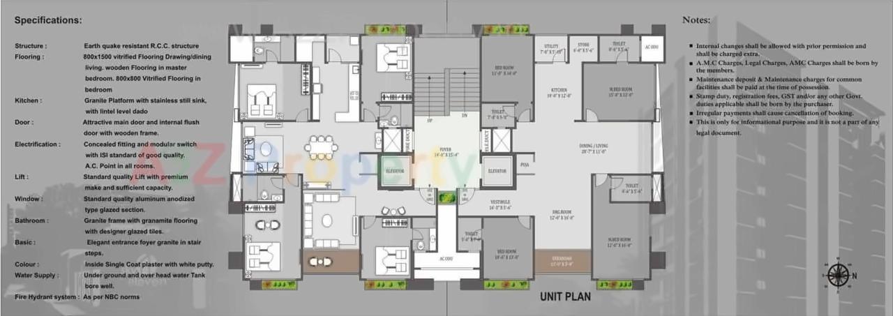 Layout of real estate project Sky Eleven located at Thaltej, Ahmedabad, Gujarat