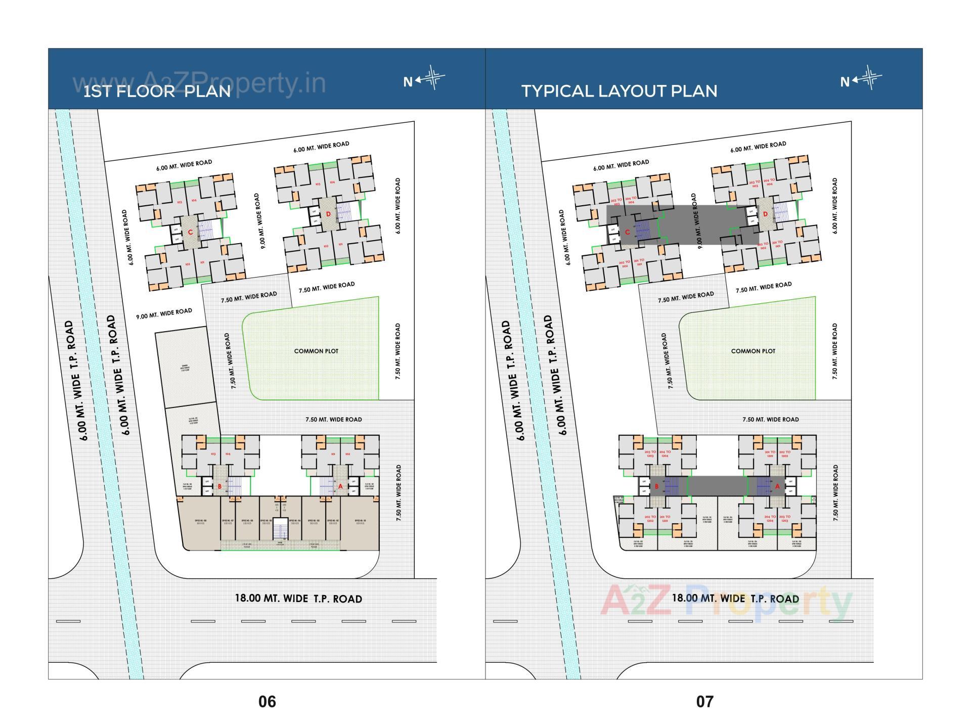 Layout of real estate project Sky Harmony located at Vastral, Ahmedabad, Gujarat
