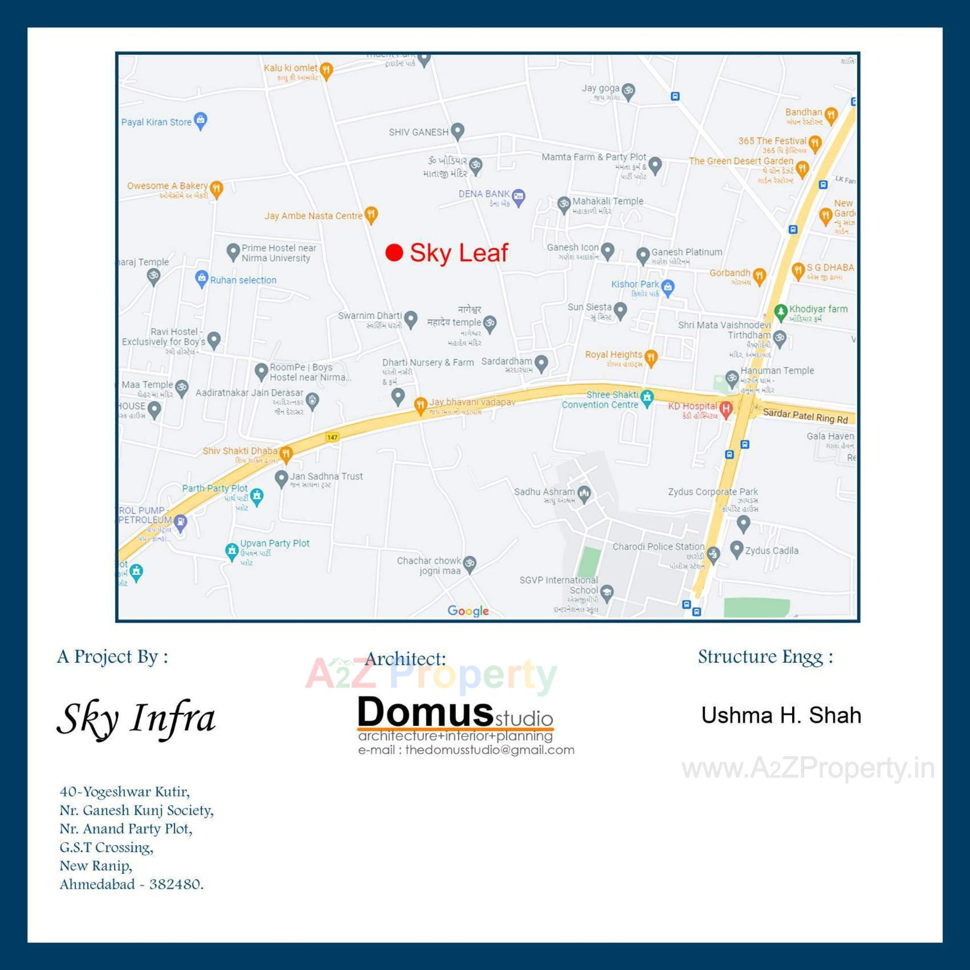  of real estate project Sky Leaf located at Khodiyar, Ahmedabad, Gujarat