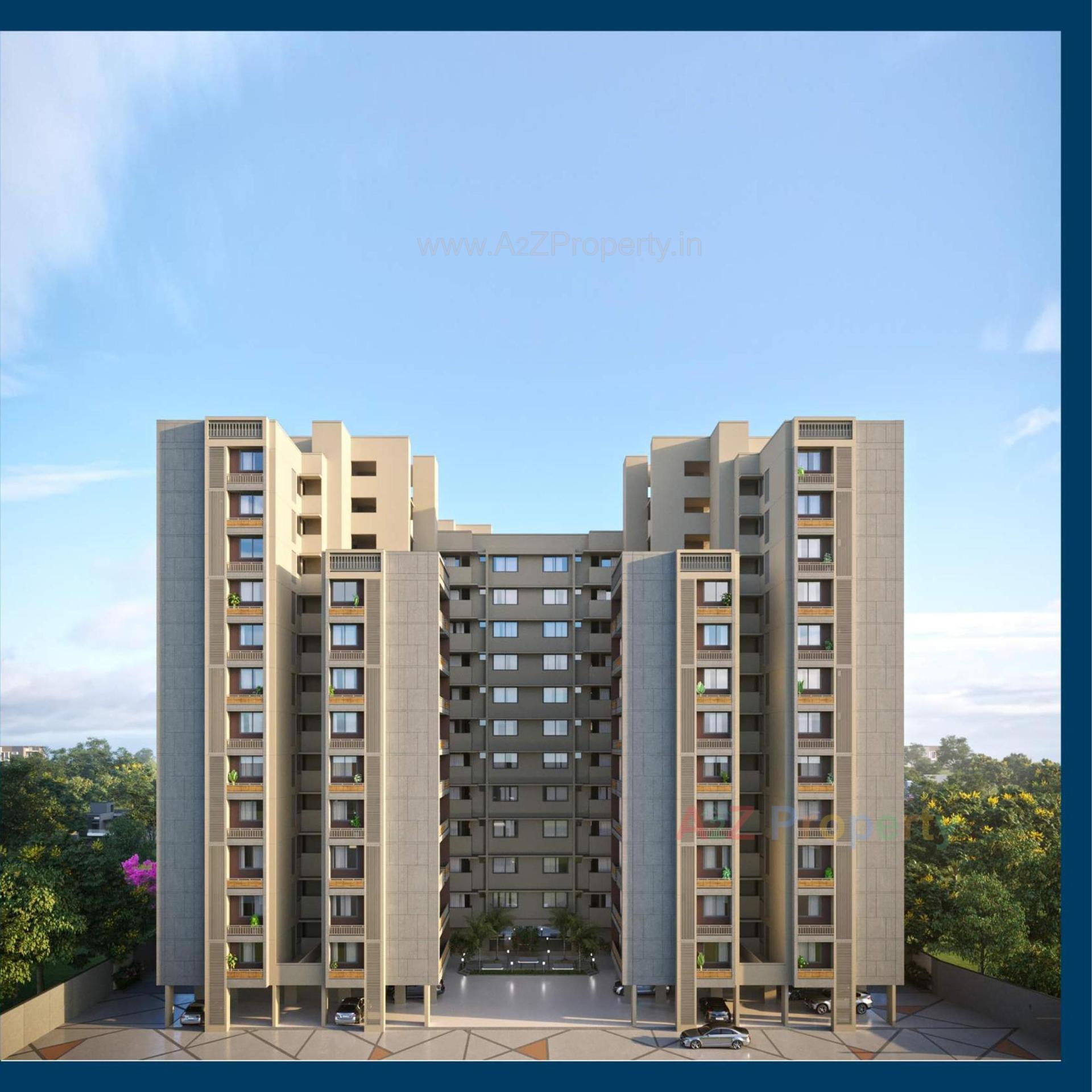 3D Elevation of real estate project Sky Leaf located at Khodiyar, Ahmedabad, Gujarat