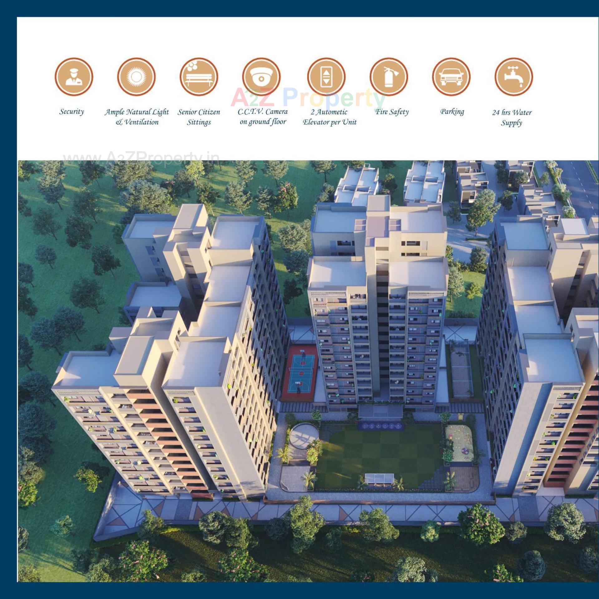3D Elevation of real estate project Sky Leaf located at Khodiyar, Ahmedabad, Gujarat
