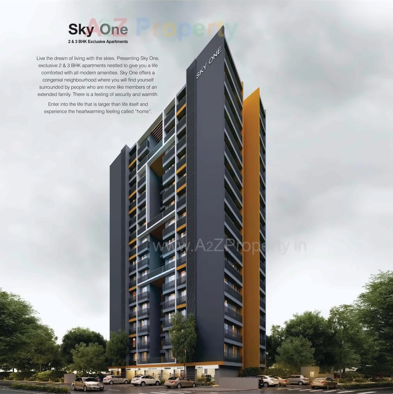 3D Elevation of real estate project Sky One located at City, Ahmedabad, Gujarat