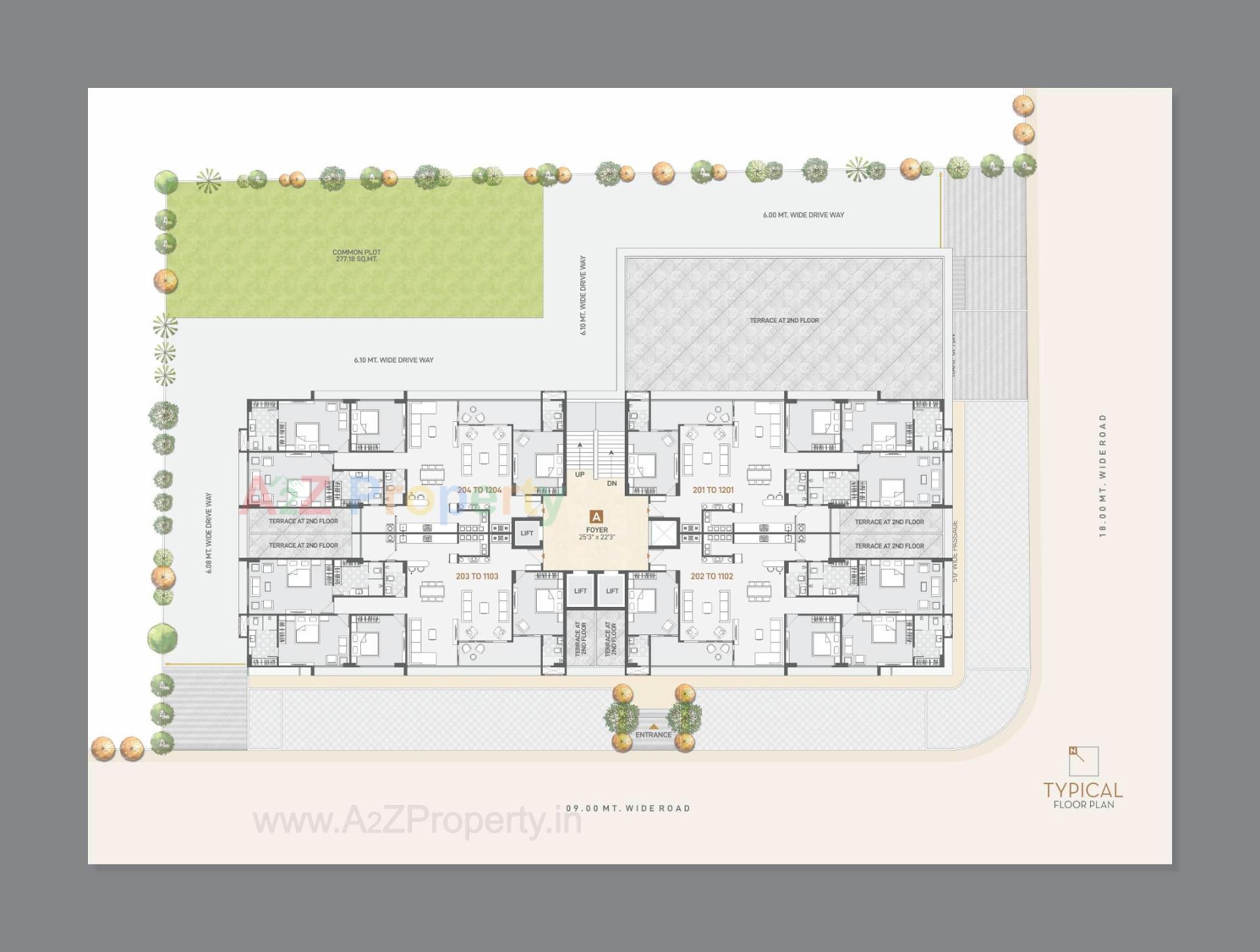 Layout of real estate project Sky Revanta located at Sola, Ahmedabad, Gujarat