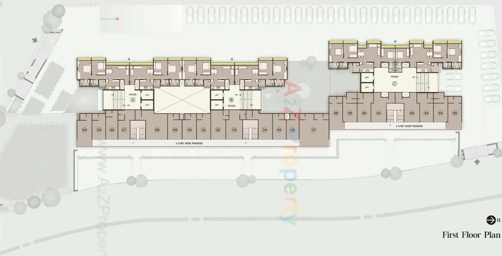 Layout of real estate project Sky Sol located at Ghuma, Ahmedabad, Gujarat
