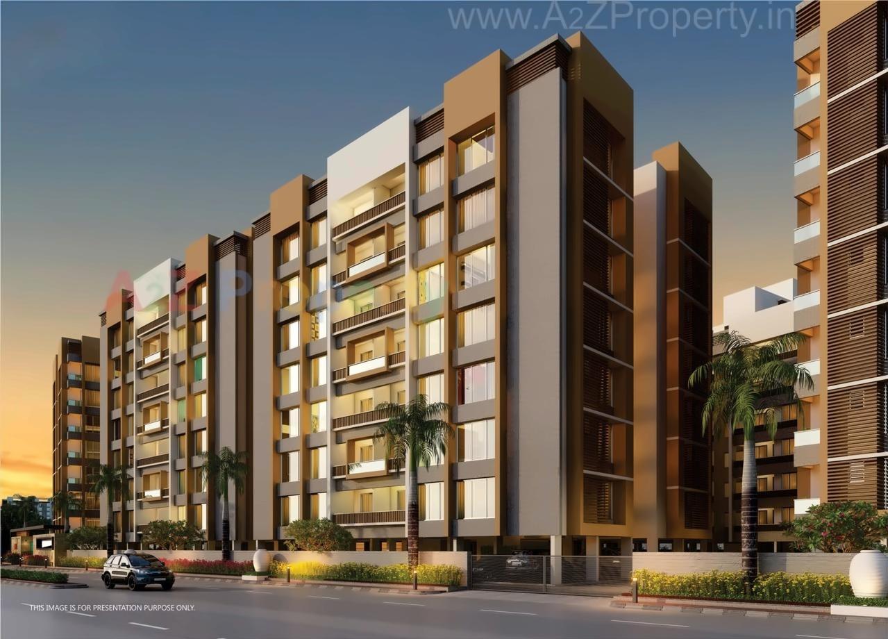 3D Elevation of real estate project Skybell located at City, Ahmedabad, Gujarat