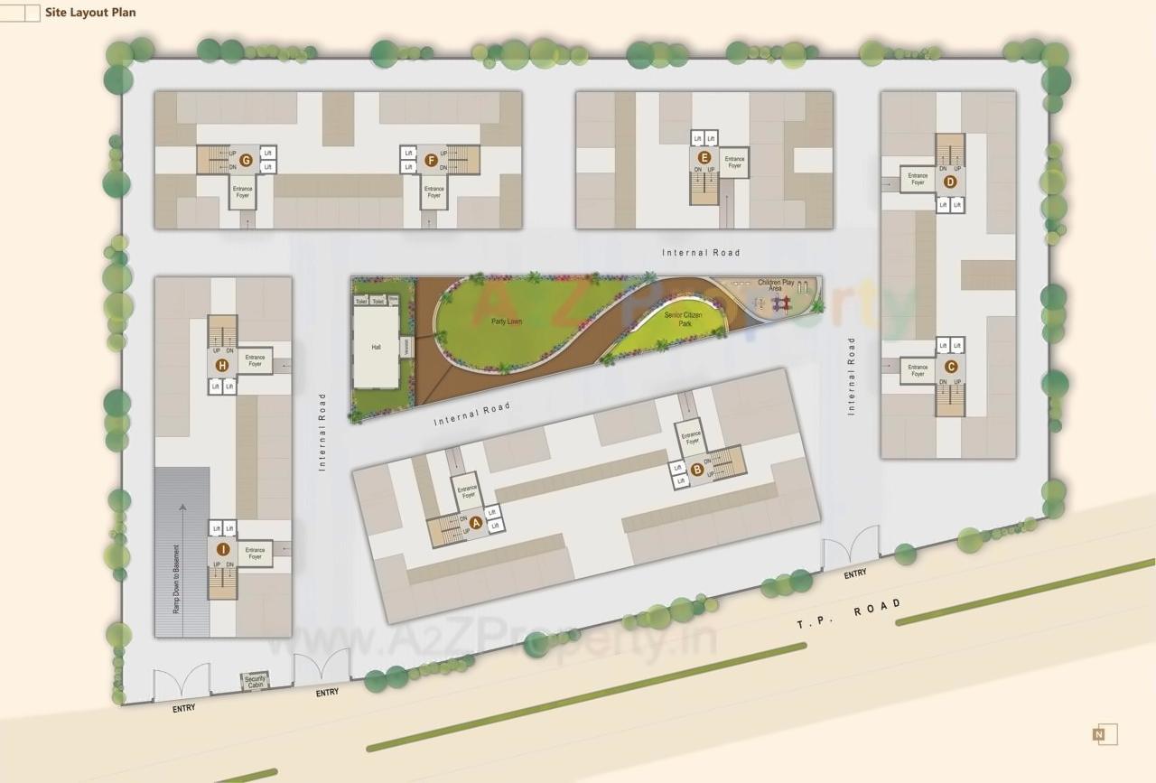 Layout of real estate project Skybell located at City, Ahmedabad, Gujarat