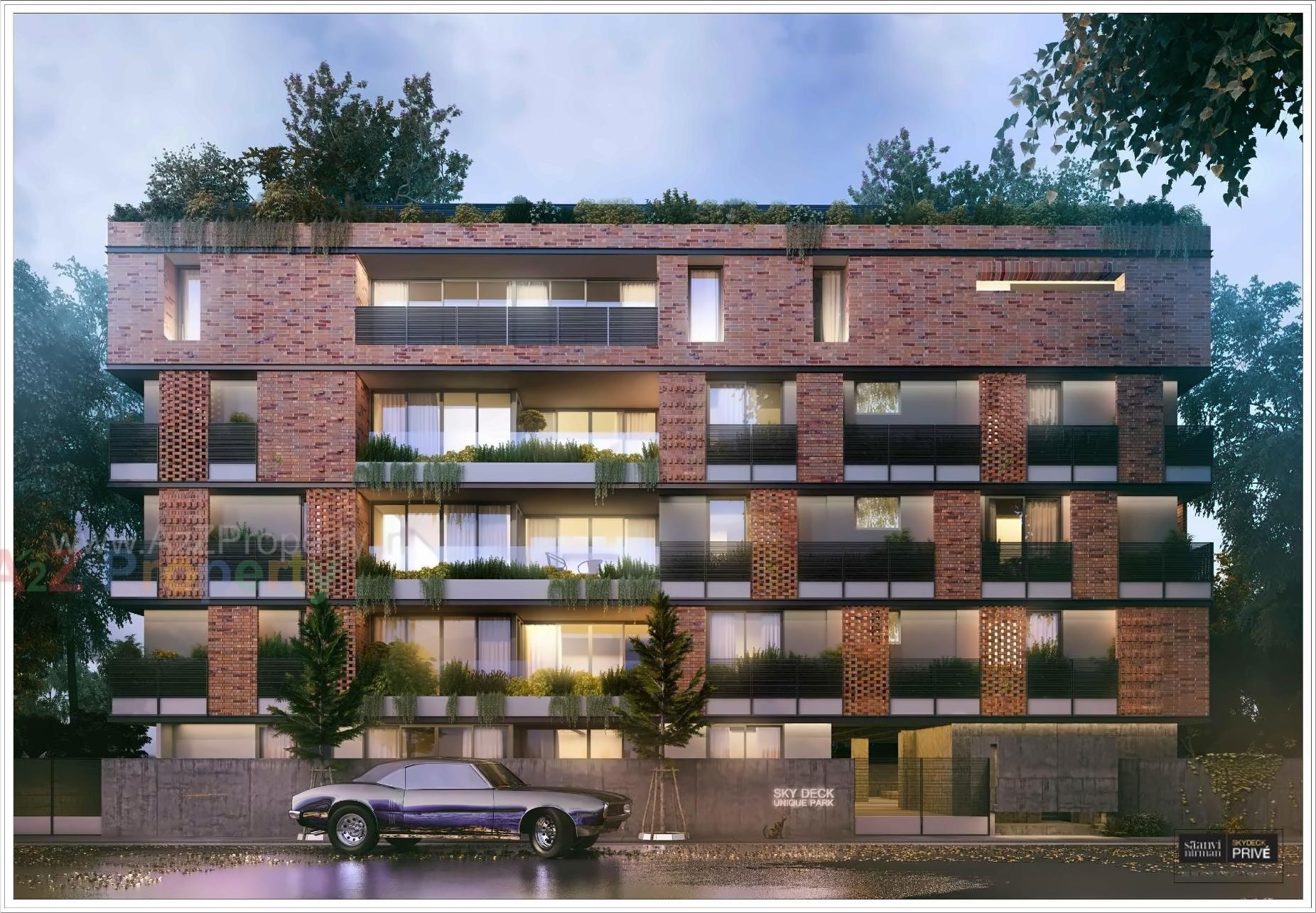 3D Elevation of real estate project Skydeck Prive located at Jodhpur, Ahmedabad, Gujarat