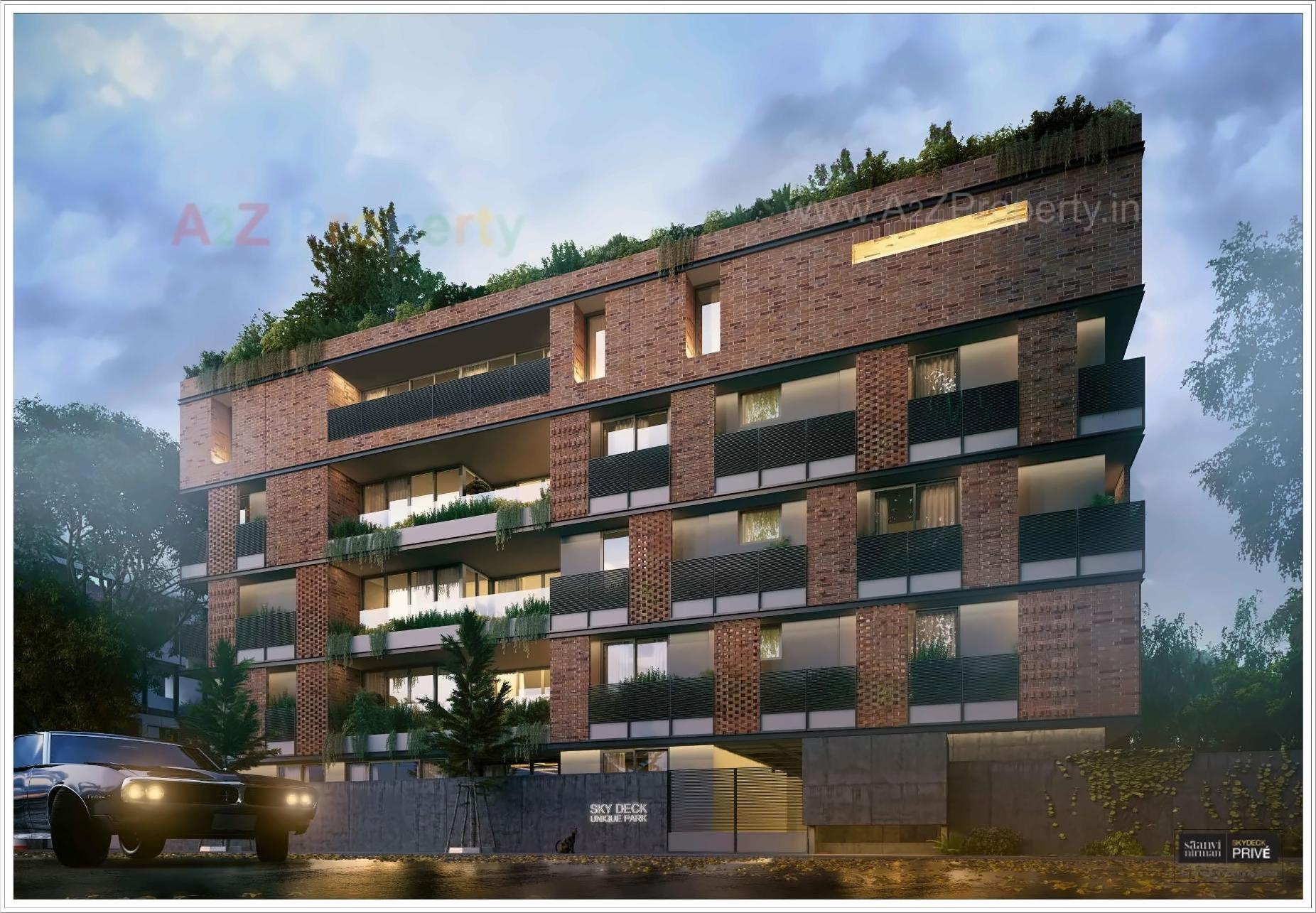 3D Elevation of real estate project Skydeck Prive located at Jodhpur, Ahmedabad, Gujarat