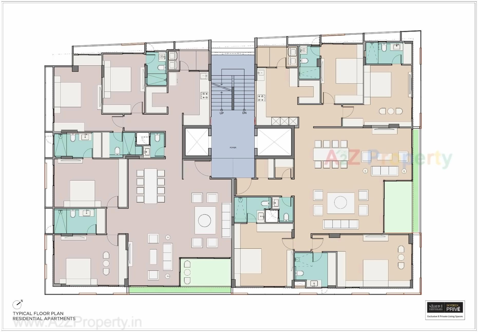 Layout of real estate project Skydeck Prive located at Jodhpur, Ahmedabad, Gujarat