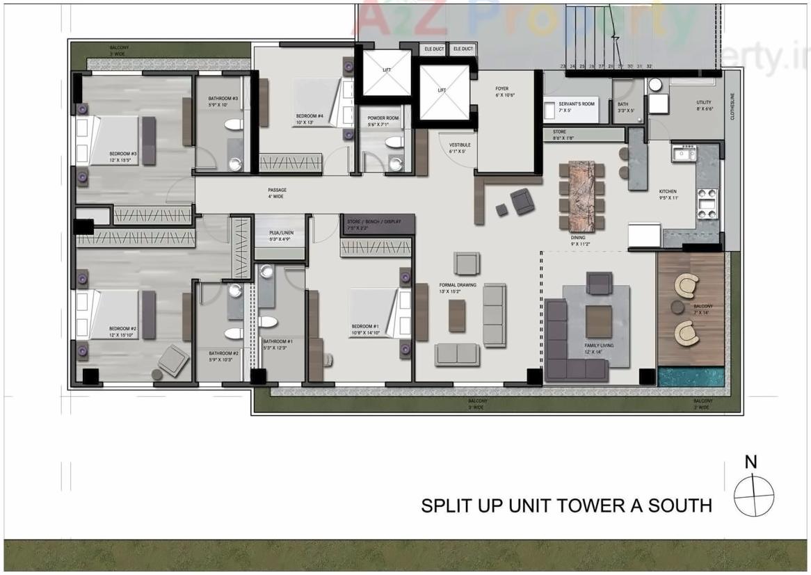 Layout of real estate project Skydeck Select located at Ambli, Ahmedabad, Gujarat