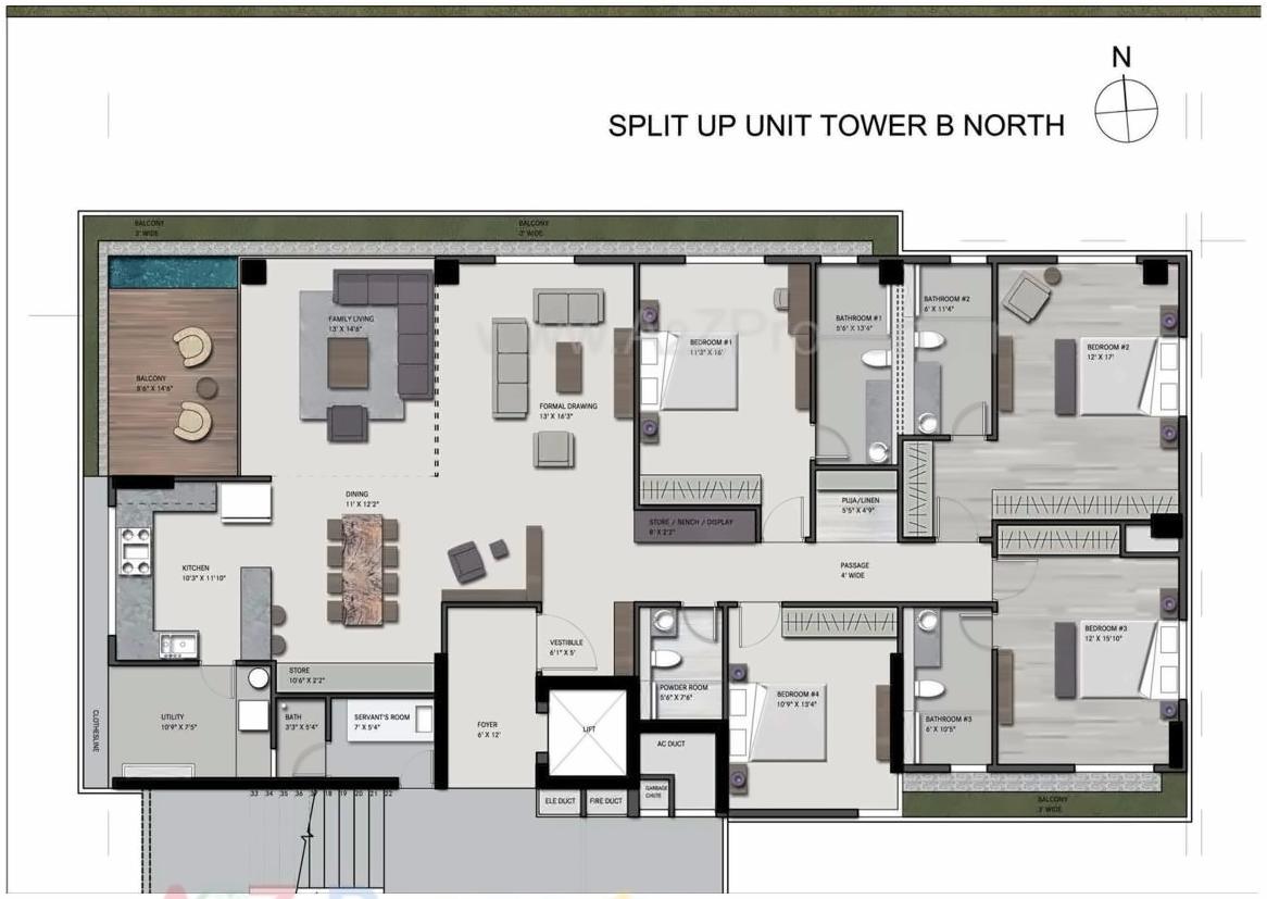 Layout of real estate project Skydeck Select located at Ambli, Ahmedabad, Gujarat