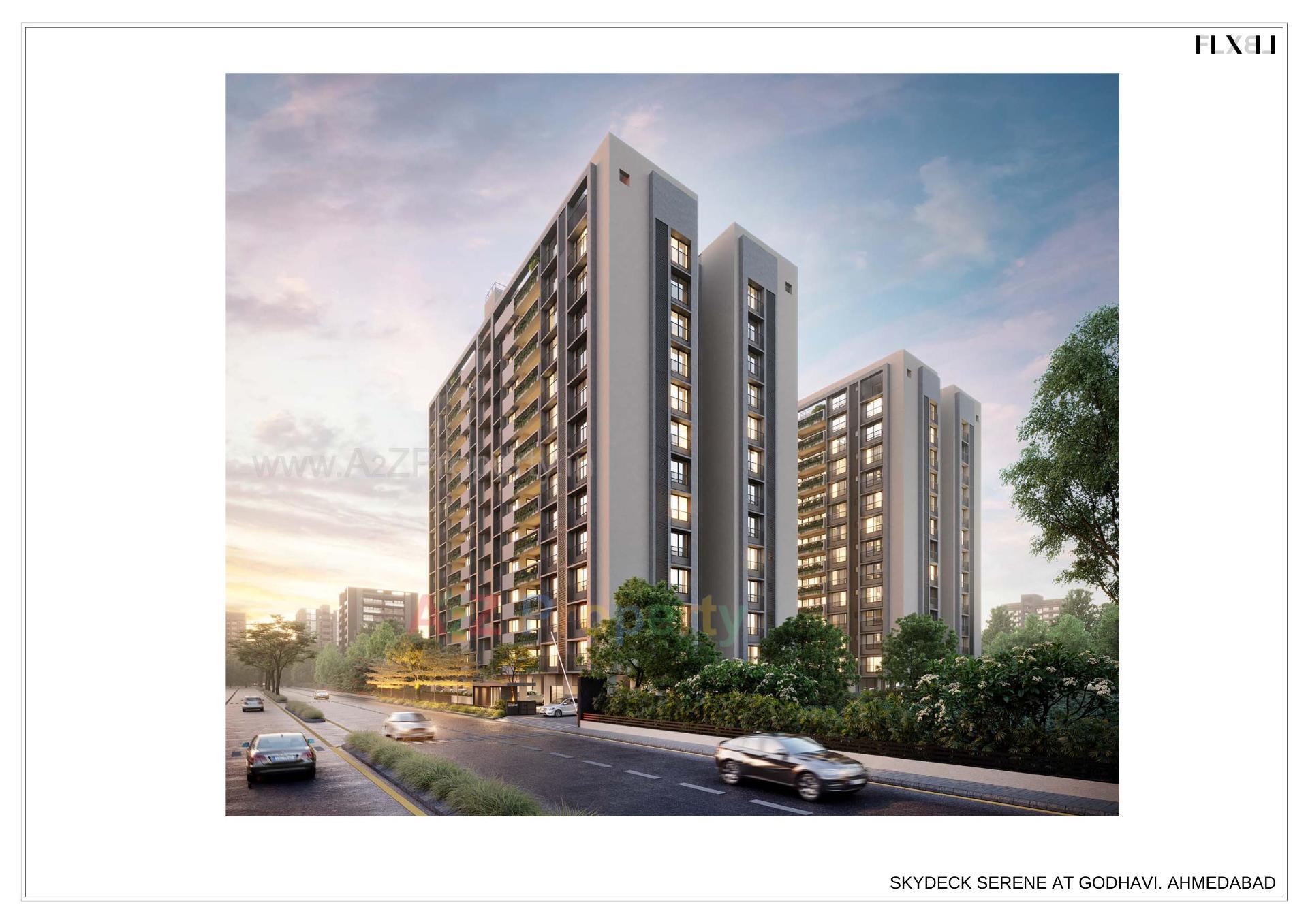 3D Elevation of real estate project Skydeck Serene located at Ghodhavi, Ahmedabad, Gujarat