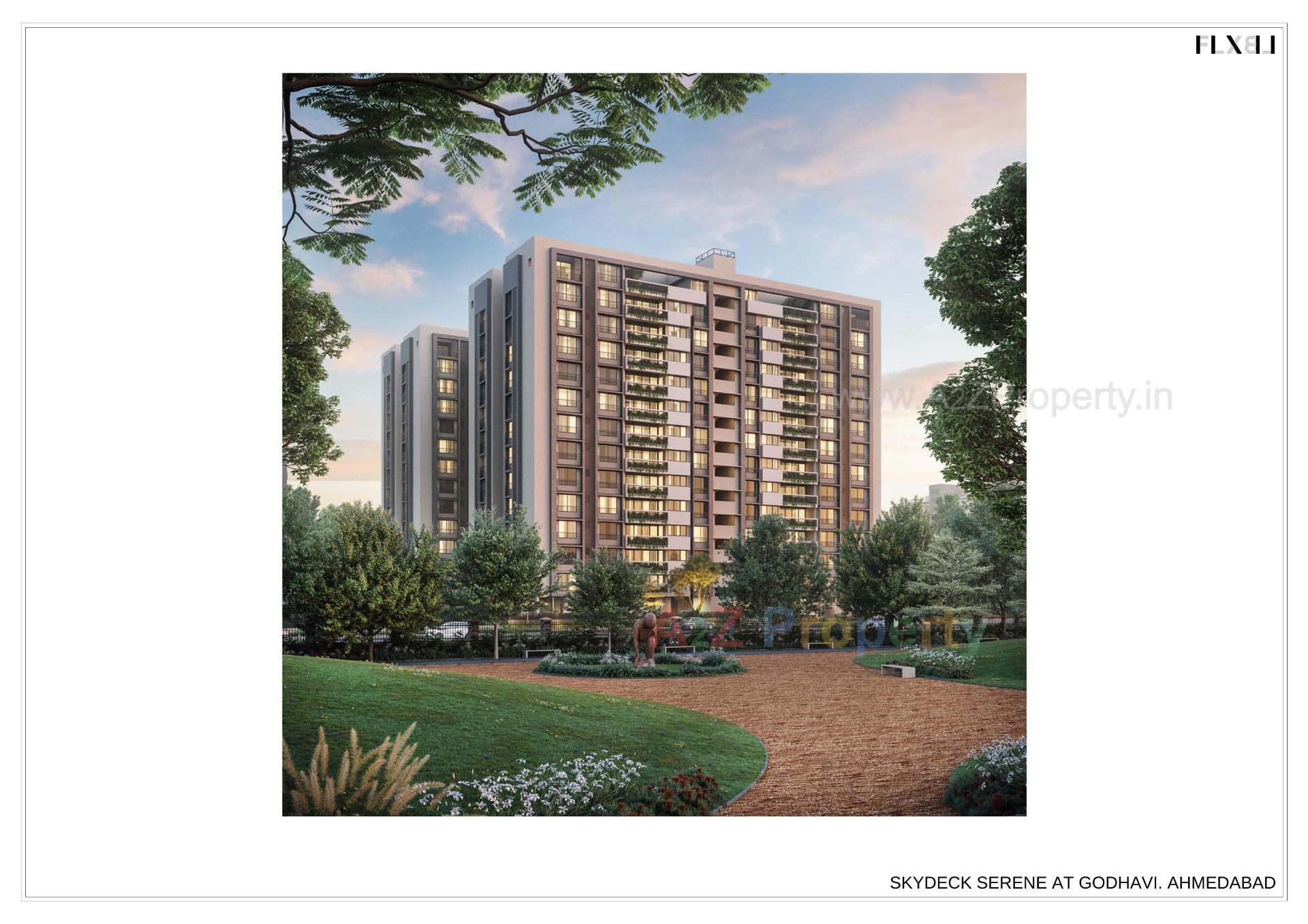 3D Elevation of real estate project Skydeck Serene located at Ghodhavi, Ahmedabad, Gujarat