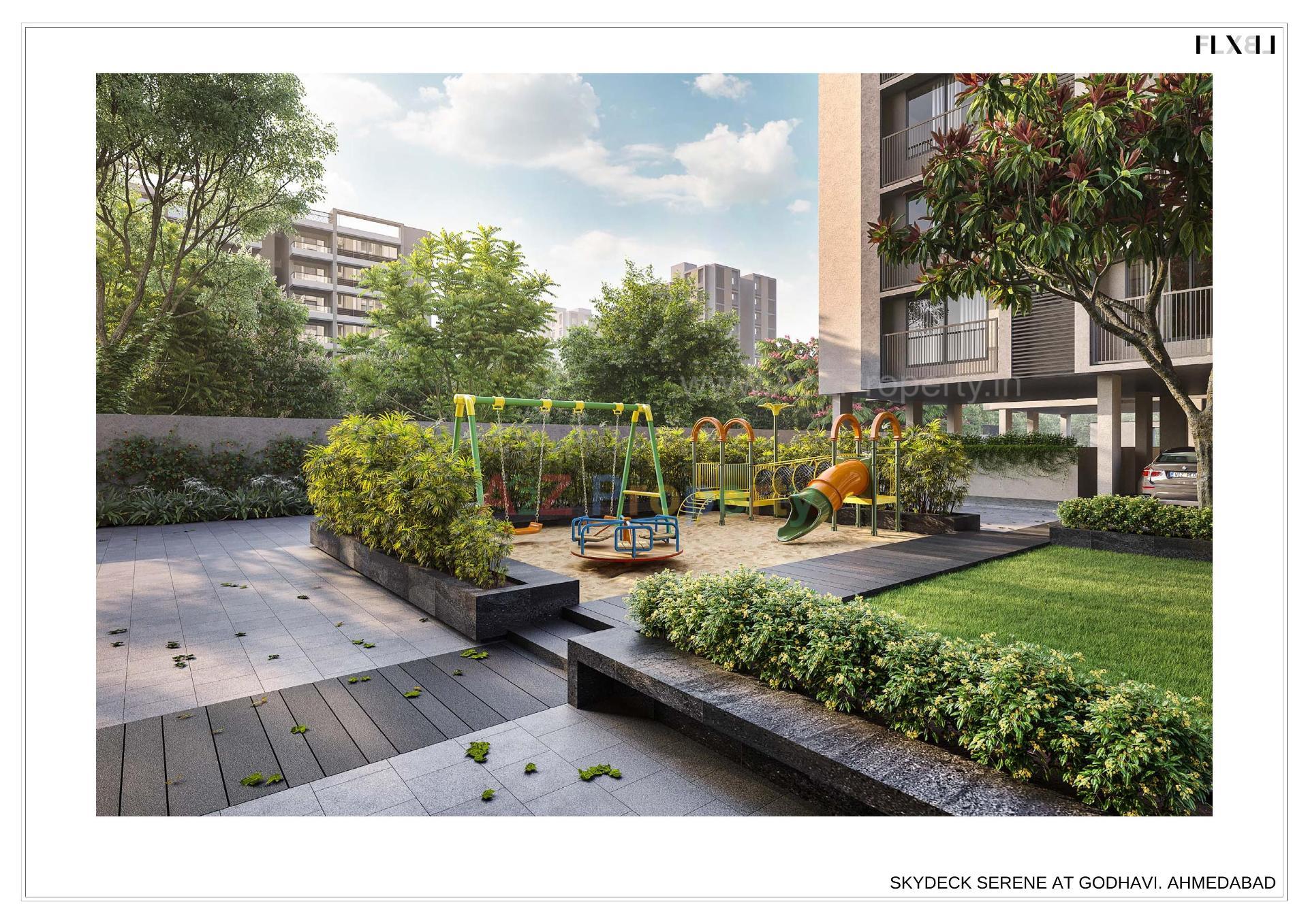 3D Elevation of real estate project Skydeck Serene located at Ghodhavi, Ahmedabad, Gujarat