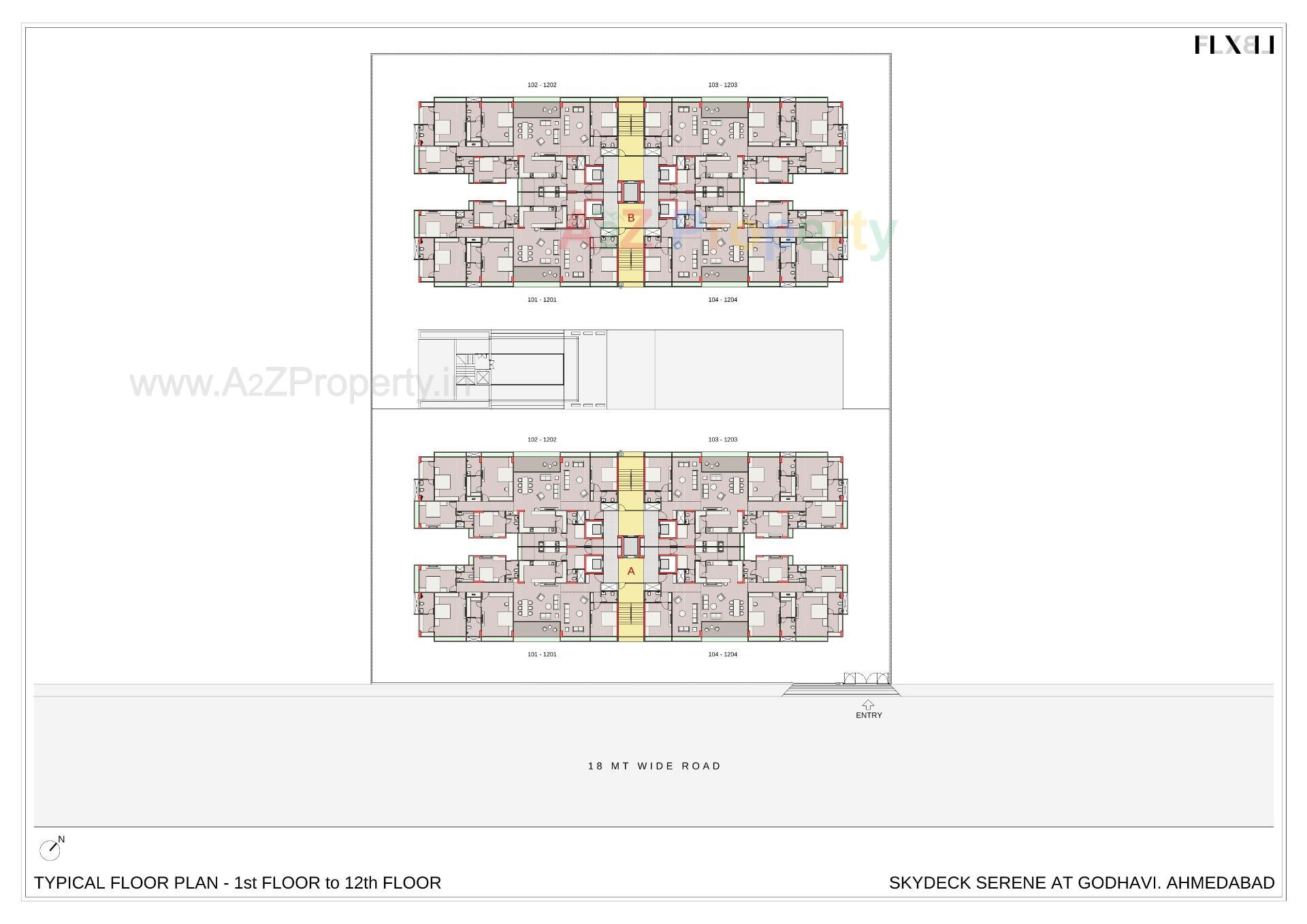 Layout of real estate project Skydeck Serene located at Ghodhavi, Ahmedabad, Gujarat